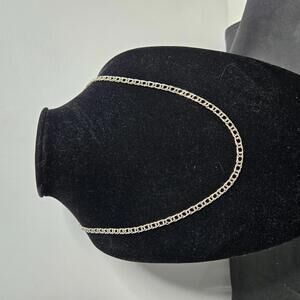 Vintage 925 Italy Sterling Silver Double Curb Chain Necklace 23" 17.57g